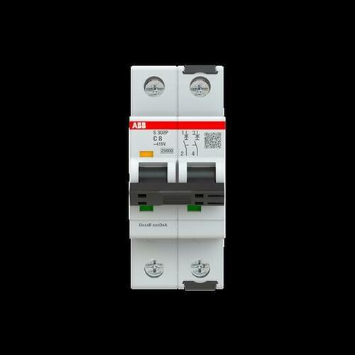 ABB Stotz S&J Sicherungsautomat C-Char. 25kA, 8A, 2P S302P-C8