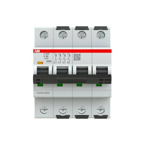 ABB Stotz S&J Sicherungsautomat 25kA, 40A, 4P S304P-C40 ABB Stotz S&J Sicherungsautomat 25kA, 40A, 4P S304P-C40