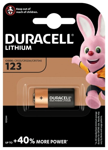 Hückmann Batterie Lithium 3V CR123A Duracell DCR123A (Bli.1)