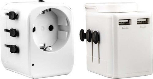 E+P Elektrik Weltreise-Adapter 2-fach-USB S 77