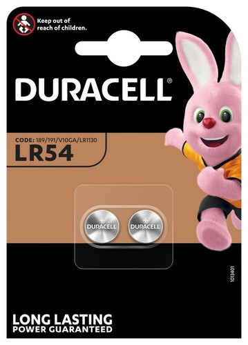Hückmann Knopfzelle 1,5V LR54 Duracelll DLR54 B2 (Bli.2)
