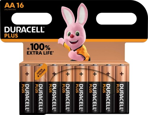 Hückmann Batterie 1,5V Mignon AA Plus Power Duracell Plus-AA CP16(VE 16)