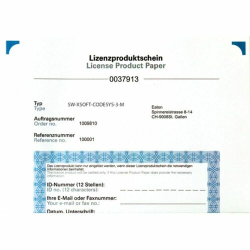 Eaton Programmiersoftware SPS IEC61131-1 SW-XSOFT-CODESYS-3-M