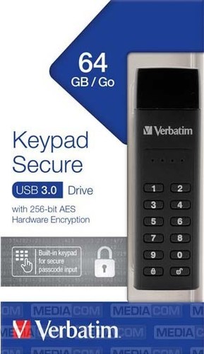 Verbatim USB-Stick 64GB 3.0 Secure,Keypad VERBATIM 49428