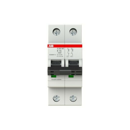 ABB Stotz S&J Sicherungsautomat 10kA, 1A, 2P S202MT-K1 ABB Stotz S&J Sicherungsautomat 10kA, 1A, 2P S202MT-K1