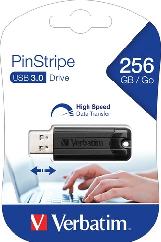Verbatim USB-Stick 256GB 3.0 Pin Stripe VERBATIM 49320