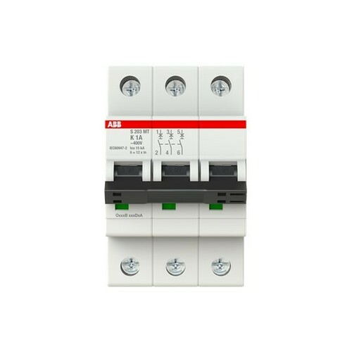 ABB Stotz S&J Sicherungsautomat 10kA, 1A, 3P S203MT-K1 ABB Stotz S&J Sicherungsautomat 10kA, 1A, 3P S203MT-K1
