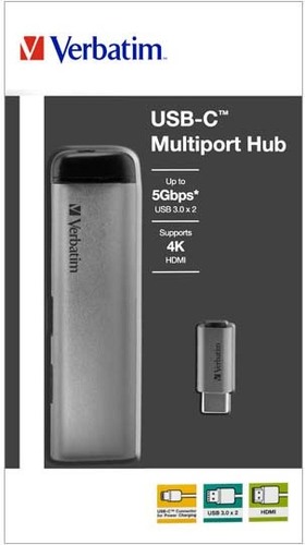 Verbatim USB 3.1-C Hub 2xUSB3.0,HDMI4K 49140