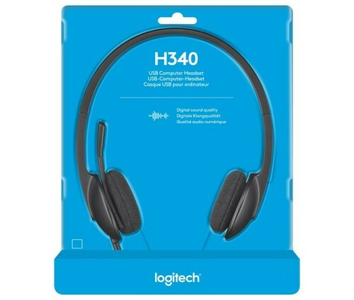 Logitech Headset Stereo sw, Retail LOGITECH H340 USB