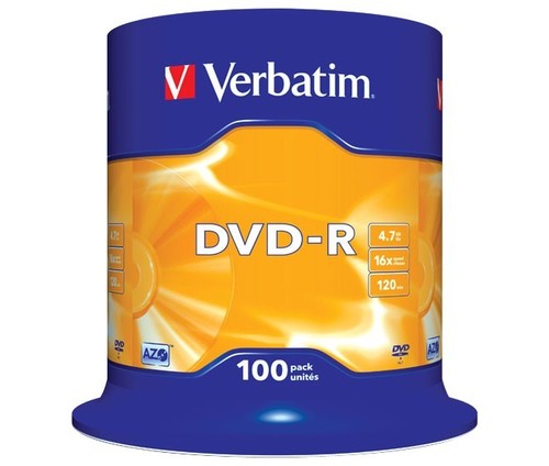 Verbatim DVD-R 4.7GB/120Min/16x Cakebox (100 Disc) VERBATIM 43549(VE100