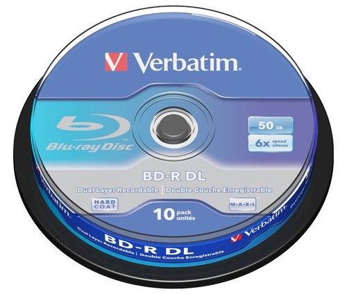 Verbatim BD-R DL 50GB/1-6x Cakebox (10 Disc) VERBATIM 43746(VE10)
