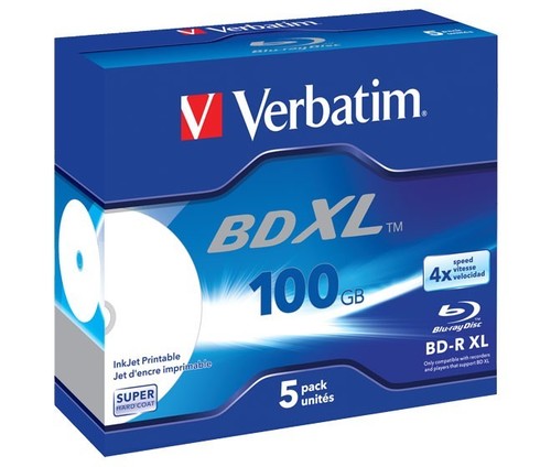 Verbatim BD-R XL 100GB/2-4x Jewelcase (5 Disc) VERBATIM 43789(VE5)