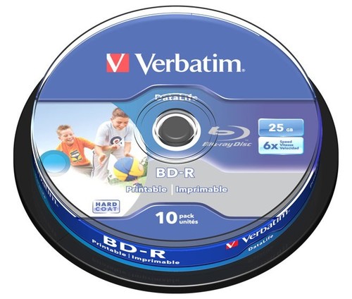 Verbatim BD-R 25GB/1-6x Cakebox (10 Disc) VERBATIM 43804(VE10)