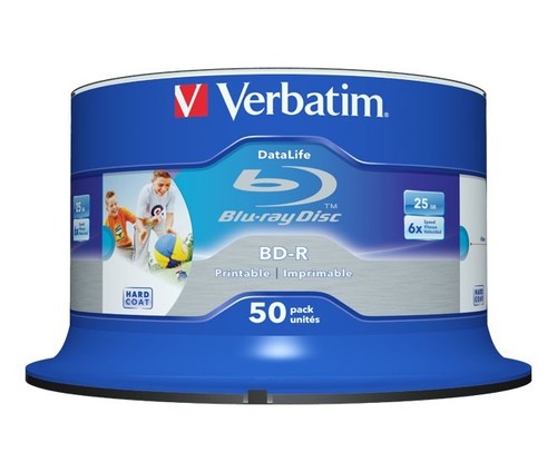 Verbatim BD-R 25GB/1-6x Cakebox (50 Disc) VERBATIM 43812(VE50)