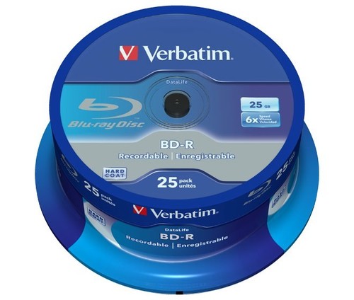 Verbatim BD-R 25GB/1-6x Cakebox (25 Disc) VERBATIM 43837(VE25)