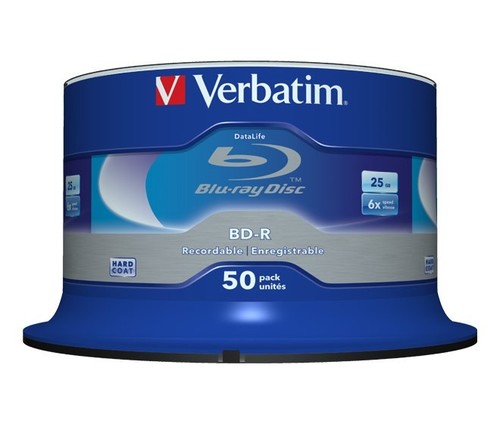Verbatim BD-R 25GB/1-6x Cakebox (50 Disc) VERBATIM 43838(VE50)