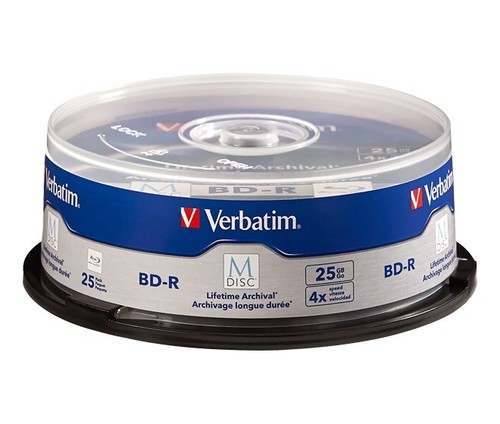 Verbatim M-DISC BD-R 25GB/1-4x Cakebox (25 Disc) 98909 (VE25)