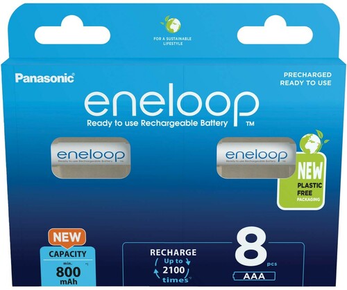 Hückmann Akku Micro AAA eneloop 800mAh BK-4MCDE/8BE(VE8)