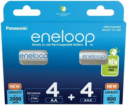 Hückmann Akku 4xAA 4xAAA eneloop 8er Blister BK-KJMCDE44E(VE8)