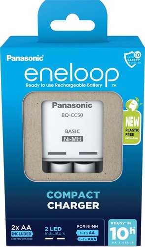 Hückmann Ladegerät BQ-CC50 eneloop inkl. 2xAA 2000mAh K-KJ50MCD20E