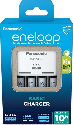 Hückmann Ladegerät BQ-CC51 eneloop inkl. 4xAAA 800mAh K-KJ51MCD04E