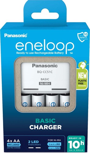 Hückmann Ladegerät BQ-CC51 eneloop inkl. 4xAA 2000mAh K-KJ51MCD40E