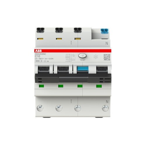 ABB Stotz S&J FI/LS-Schalter 6kA, 3P+N, C 10 DSX203NC C10 A30 ABB Stotz S&J FI/LS-Schalter 6kA, 3P+N, C 10 DSX203NC C10 A30