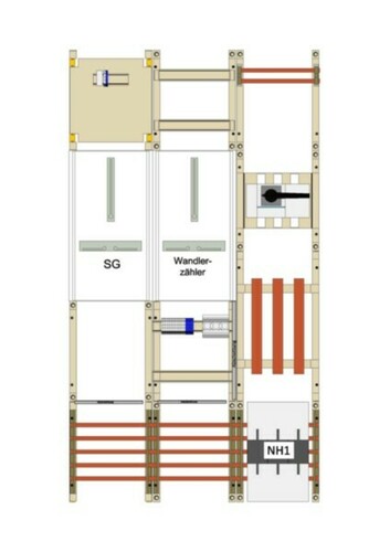 Hager Wandler- und Messfeld Univ.N UF53WBW41