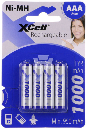 Hückmann Xcell Micro AAA Akku Ni-MH 1,2V 1000 mAh 117313 (VE4)