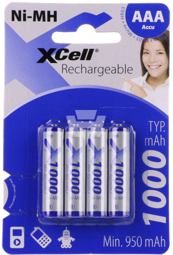 Hückmann Xcell Micro AAA Akku Ni-MH 1,2V 1000 mAh 117313 (VE4)