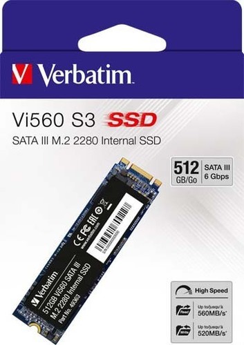 Verbatim SSD 512GB SATA-III M.2 2280 VERBATIM 49363