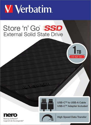 Verbatim SSD 1TB USB 3.2 Typ A-C 6.35cm (2.5Zoll) 53230