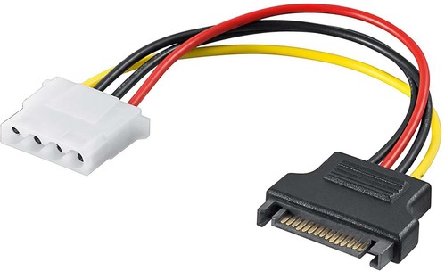 Goobay PC Stromkabel/Stromadapter gelb 93634