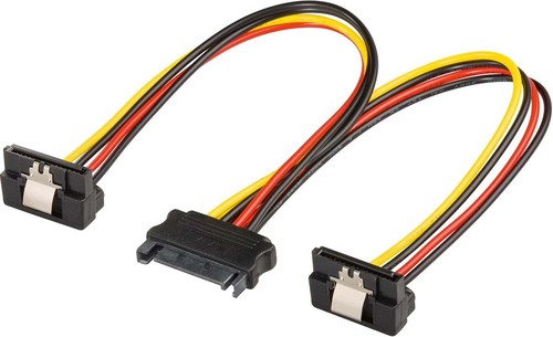 Goobay PC Y Stromkabel/Stromadap. SATA-Bu/2xSteck.90° 95115
