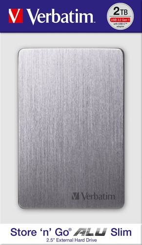 Verbatim Festplatte 2TB USB3.2 Extern,6,35cm(2,5Z) 53665 gr