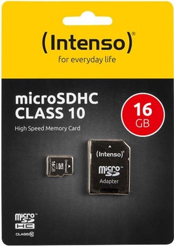Intenso microSDHC Card 16GB (R)40MB/s,(W)10MB/s 3413470