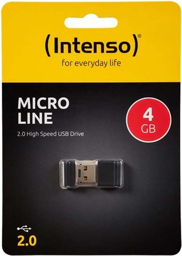 Intenso USB 2.0 Stick 4GB Micro (R)16.5MB/s,(W)6.5MB INTENSO 3500450 sw