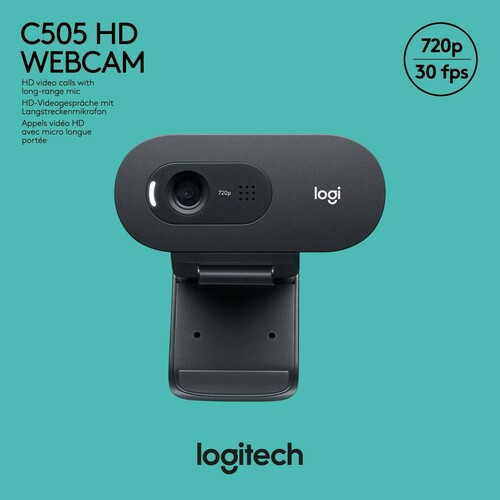 Logitech Webcam USB HD,30FPS LOGITECH C505