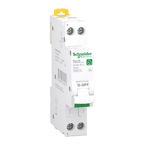 Schneider Electric FI/LS-Schalter 10A 30mA, Typ A, 6kA R9DX01610 Schneider Electric FI/LS-Schalter 10A 30mA, Typ A, 6kA R9DX01610