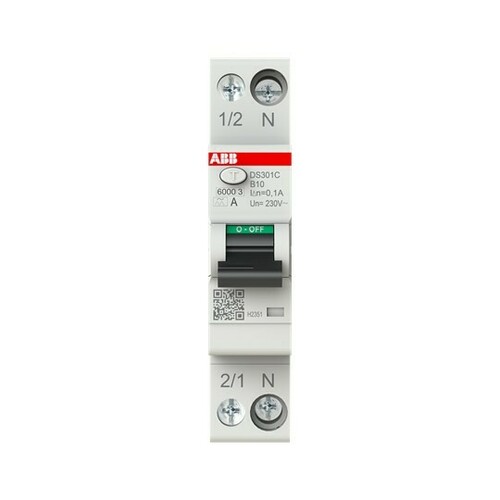ABB Stotz S&J FI/LS-Schalter TypA,100mA,6kA,10A DS301C B10 A100 ABB Stotz S&J FI/LS-Schalter TypA,100mA,6kA,10A DS301C B10 A100