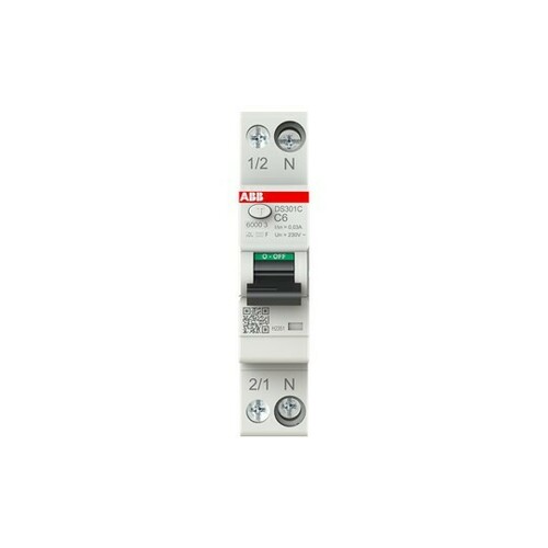 ABB Stotz S&J FI/LS-Schalter TypF,30mA,6kA,6A DS301C C6 F30 ABB Stotz S&J FI/LS-Schalter TypF,30mA,6kA,6A DS301C C6 F30