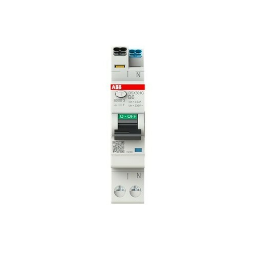 ABB Stotz S&J FI/LS-Schalter TypF,30mA,6kA,6A DSX301C B6 F30 ABB Stotz S&J FI/LS-Schalter TypF,30mA,6kA,6A DSX301C B6 F30