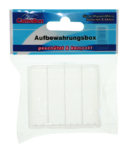 Hückmann Aufbewahrungsbox 4 Zellen Gr. AAA/AA 123865