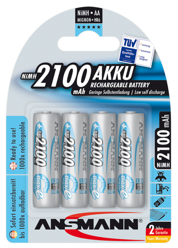 Hückmann Akku 1,2V Mignon AA 2100mAh Bli4 Ansmann 124902(VE 4)