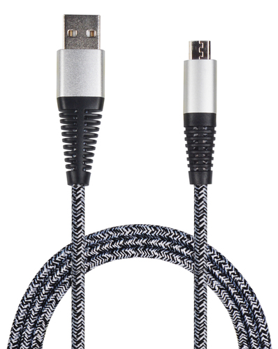 Hückmann Datenkabel Nylon USB Micro USB, 100cm 145357