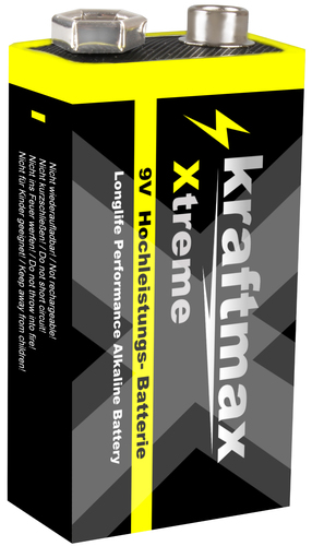 Hückmann Batterie 9V-Block Xtreme 4er Folie Kraftmax 6LR61(VE 4)