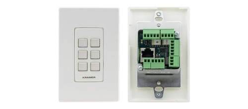 Kramer 6-Tasten Raumsteuerung Frontblende sw/ws RC-206/US-D(W/B)