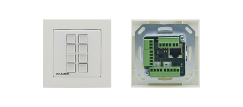 Kramer 8-Tasten Raumsteuerung Frontblende sw/ws RC-308/US-D(W/B)
