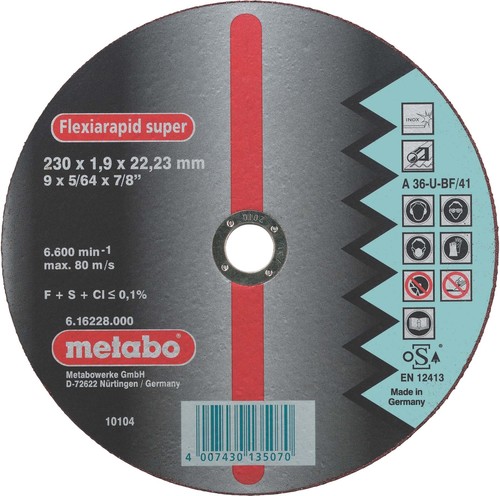 Metabowerke Trennscheibe 125x1,0x22,2 616220000