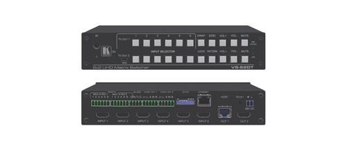 Kramer 4K Matrixschalter 6x2 4K 60 4:2:0 VS-62DT